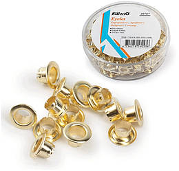 Люверси KW-Trio для ручного заклепочника, золоті (250 шт.)