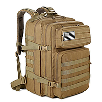 Рюкзак 45 л Oxford 900D TPU з системою Molle, Водонепроникний, Тактичний, Рюкзак Койот 45 л