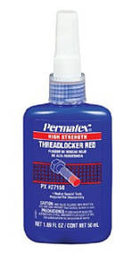 Permatex — Фіксатор для різьби сильної фіксації КРАСНИЙ-50 мл Розпродаж!