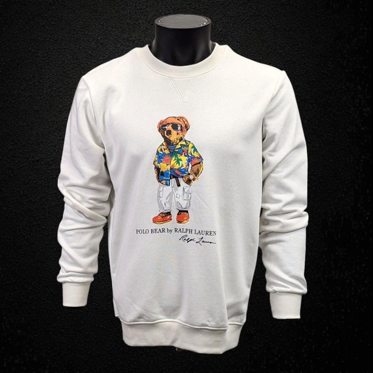 Чоловіча кофта світшот Polo Bear by Ralph Lauren CK8443 біла L, XL, фото 1
