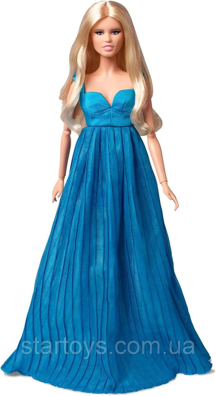 Колекційна Барбі Клаудіа Шиффер у синій сукні від Версаче Barbie Signature Claudia Schiffer X Versace HCB94
