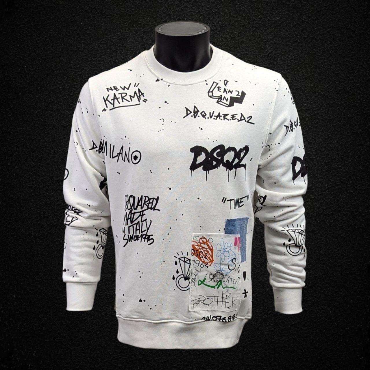 Чоловіча кофта світшот DSQUARED2 CK8356 біла