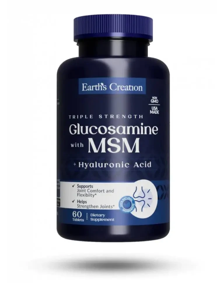 Earth‘s Creation Хондропротектор Glucosamine, Chondrotin, MSM, 60 Tablets