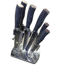 Набір кухонних ножів на підставці Stenson "Flecks" 36 см, 6 предметів