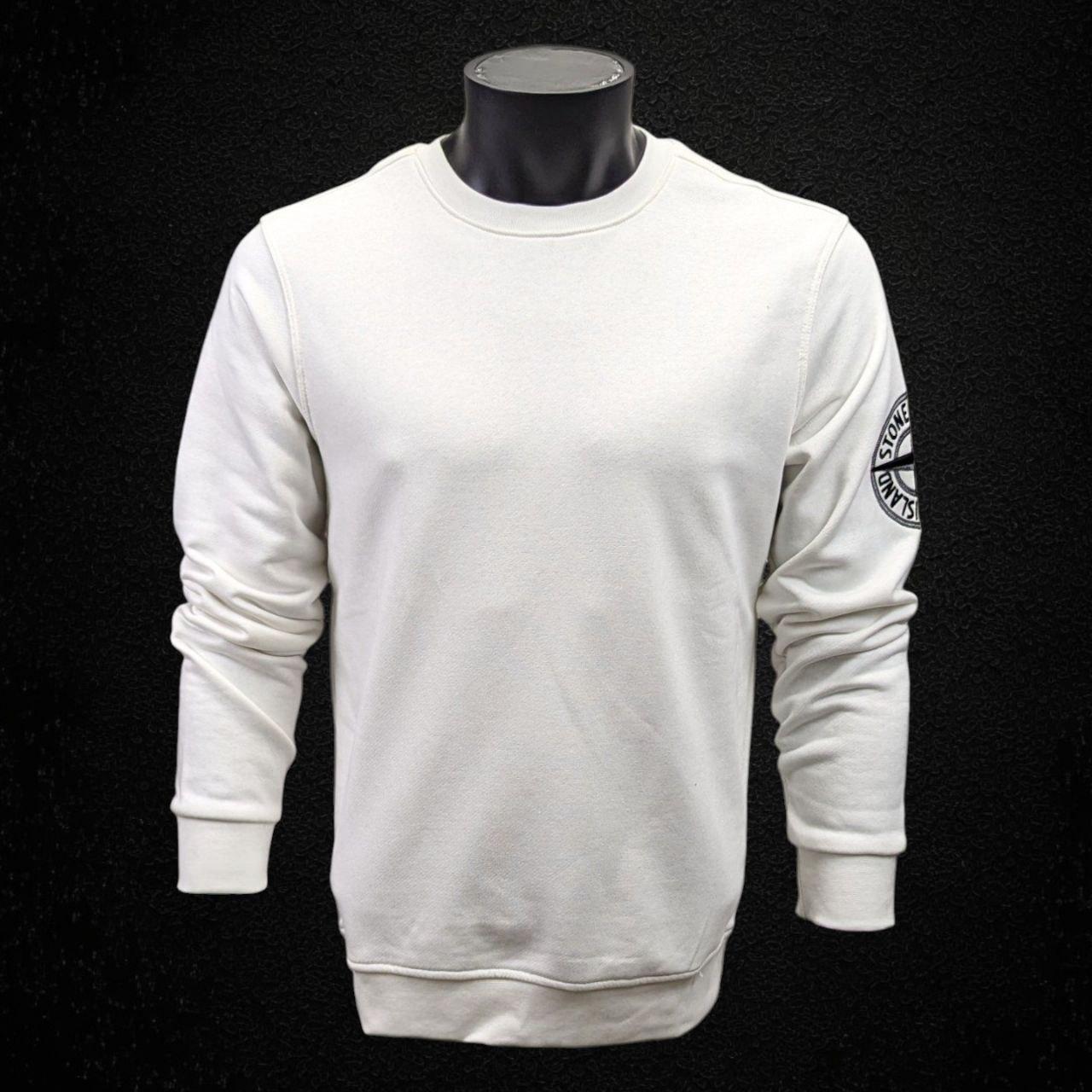 Чоловіча кофта світшот Stone Island CK6793 біла  XXL, фото 1