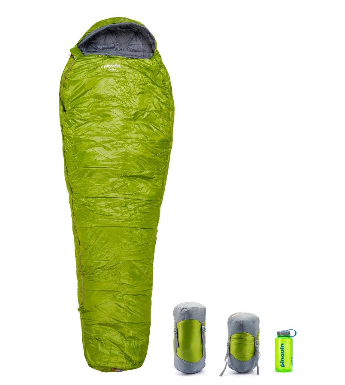 Спальний мішок зелений осіній  лівобічна блискавка Pinguin Micra (6/1°C), 175 см, фото 1