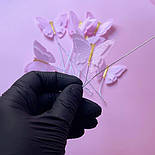 Вафельний декор Slado Метелики рожеві 3,5х3 см 7 шт, фото 2