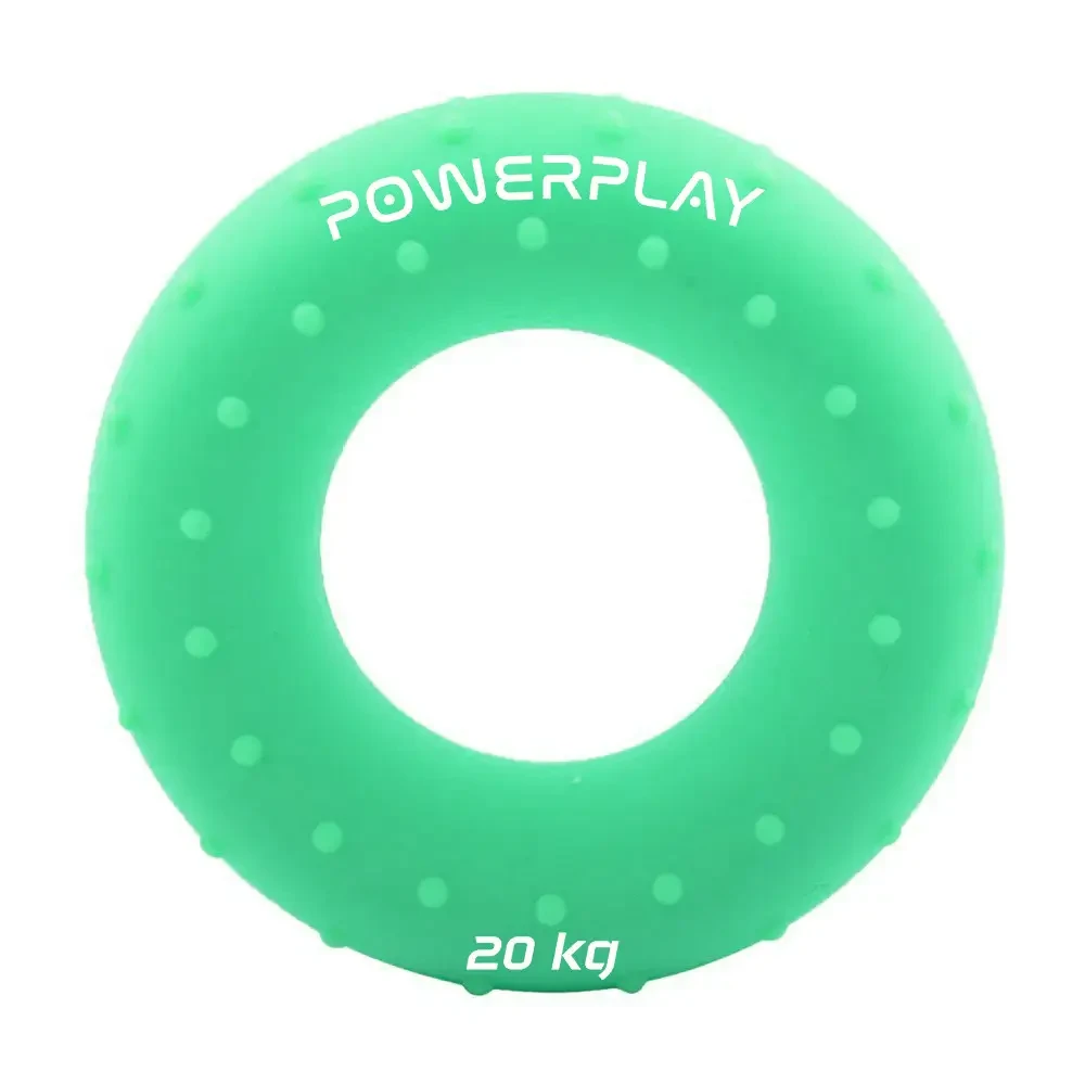 Еспандер кистьовий силіконовий PowerPlay PP-4338 Hand Grip Medium 20 кг. Зелений, фото 1