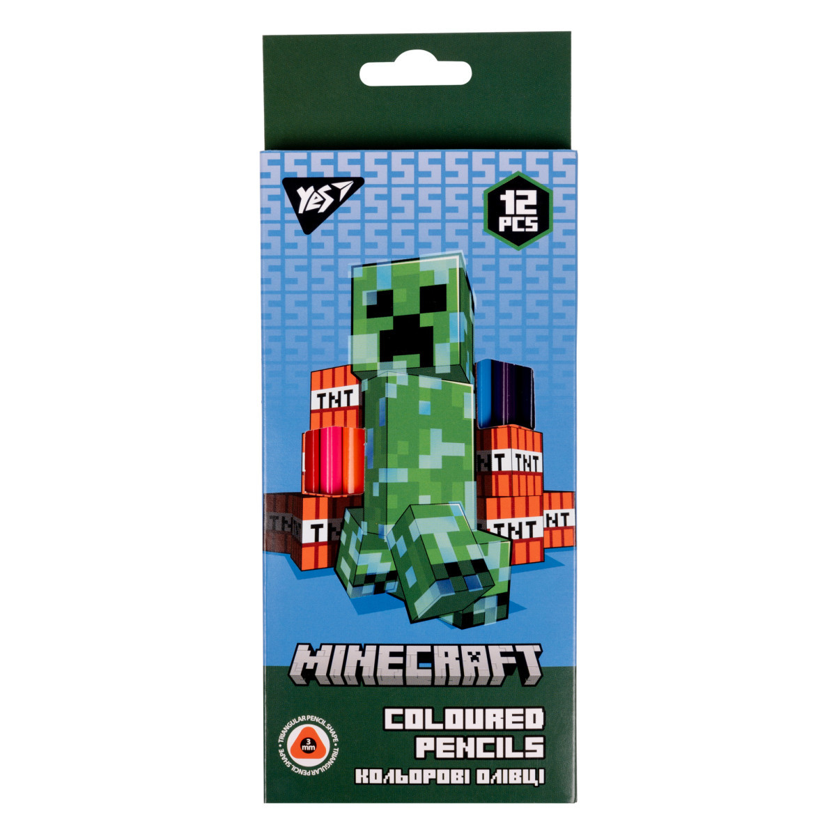 Набір кольорових олівців YES Minecraft 290701 12 кольорів ID 4920880