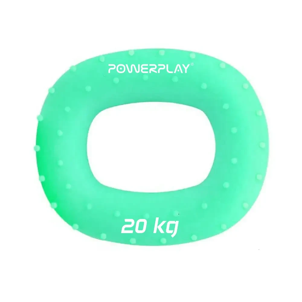 Еспандер кистьовий силіконовий PowerPlay PP-4337 Hand Grip Medium 20 кг. Зелений, фото 1