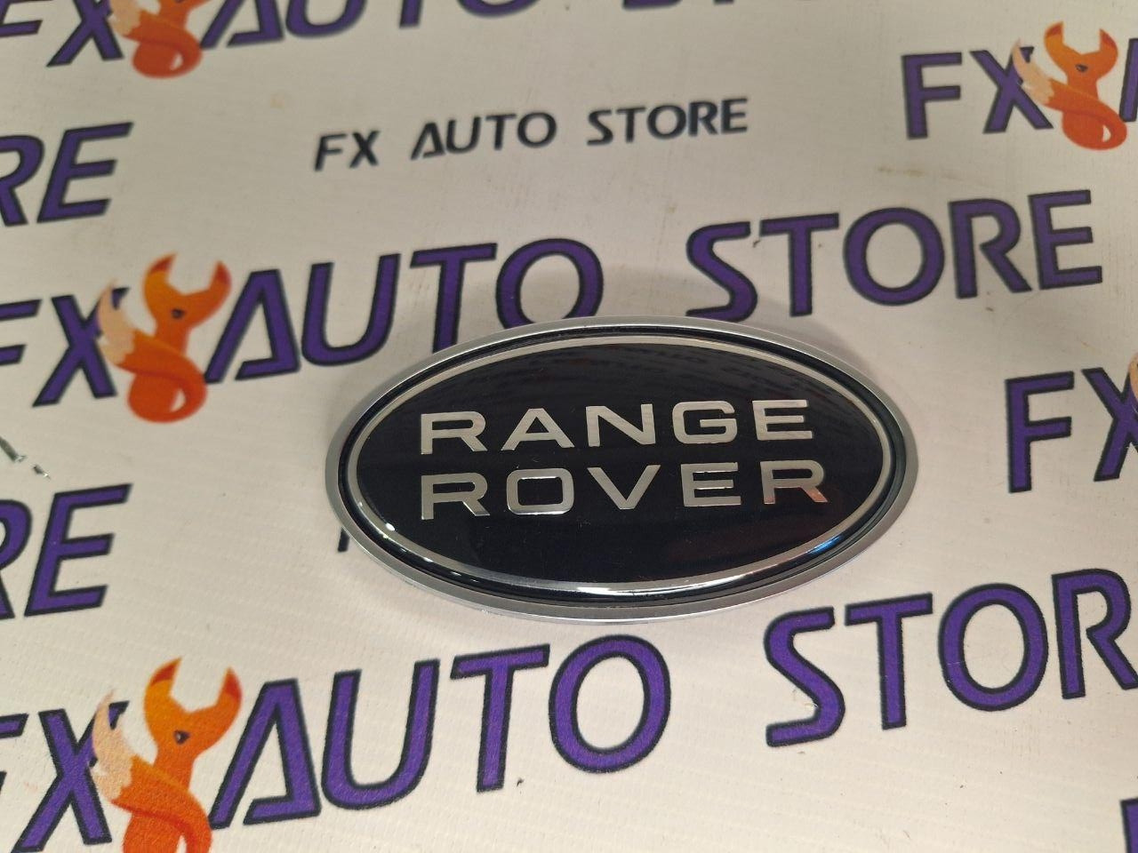 Емблема шильдік логотип напис RANGE ROVER Чорна на стыйку крило ляду багажник, фото 1