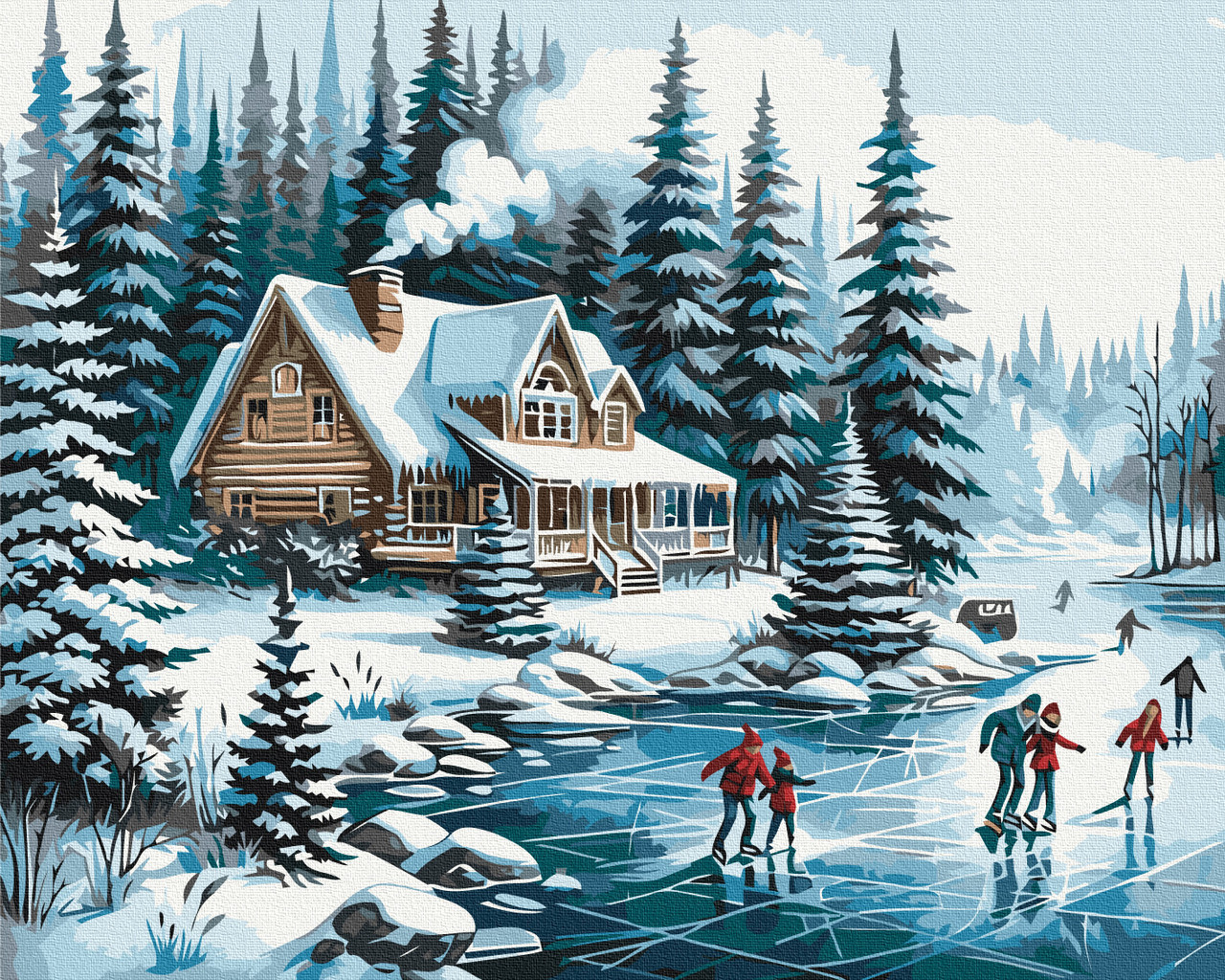 Картина за номерами 40х50 см.Зимові канікули. Brushme 3846