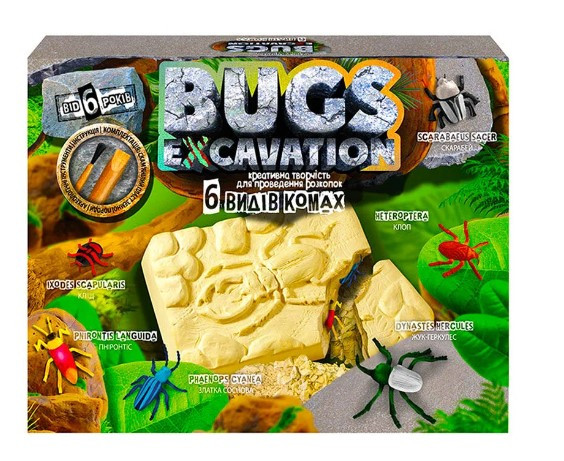 Дитячий набір для проведення розкопок "Bugs Excavation" Жуки Danko Toys