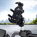 Кронштейн кріплення для телефона на кермо мотоцикла з амортизацією й антиугонкою, фото 6