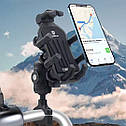 Кронштейн кріплення для телефона на кермо мотоцикла з амортизацією й антиугонкою, фото 7