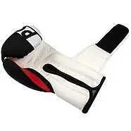 Боксерські рукавиці PowerPlay 3086 Matt Challenger Чорно-Білі 10 унцій, фото 4