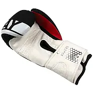 Боксерські рукавиці PowerPlay 3086 Matt Challenger Чорно-Білі 10 унцій, фото 6