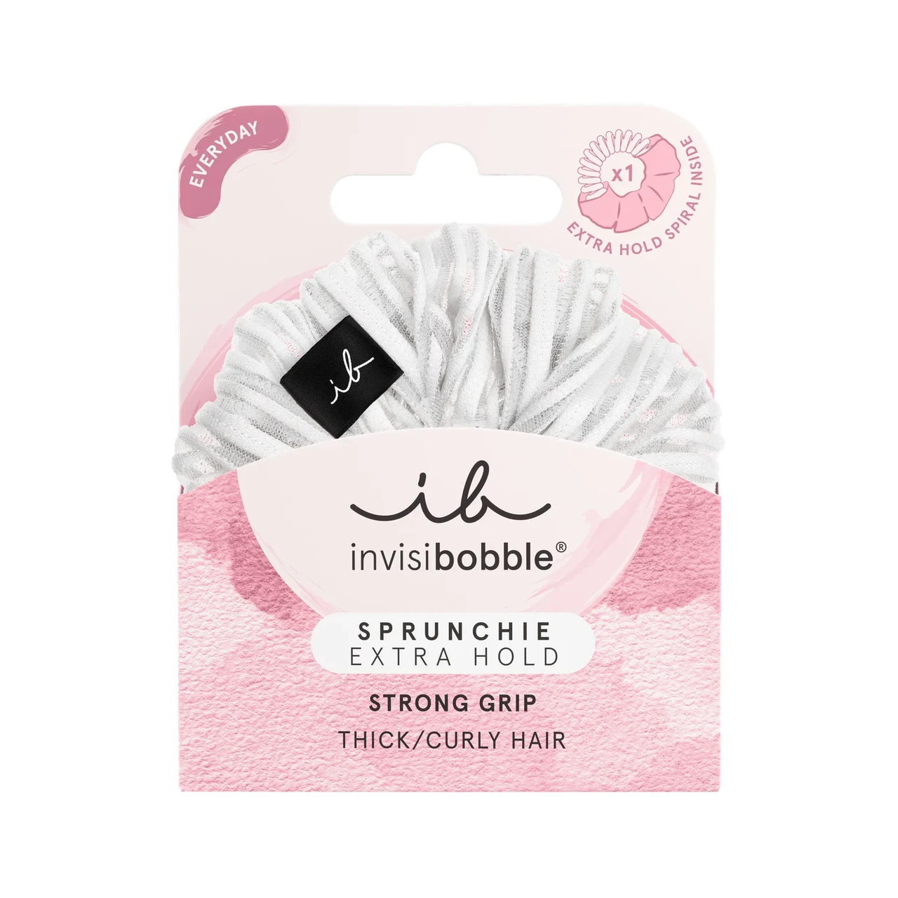 Резинка-браслет для волосся INVISIBOBBLE SPRUNCHIE EXTRA HOLD Pure White