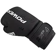 Боксерські рукавиці PowerPlay 3024 Ultra Mat Чорно-Білі 10 унцій, фото 3