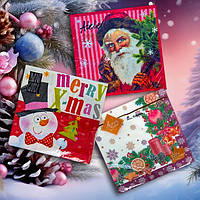 Серветка новорічна банкетна двошарова 33х33