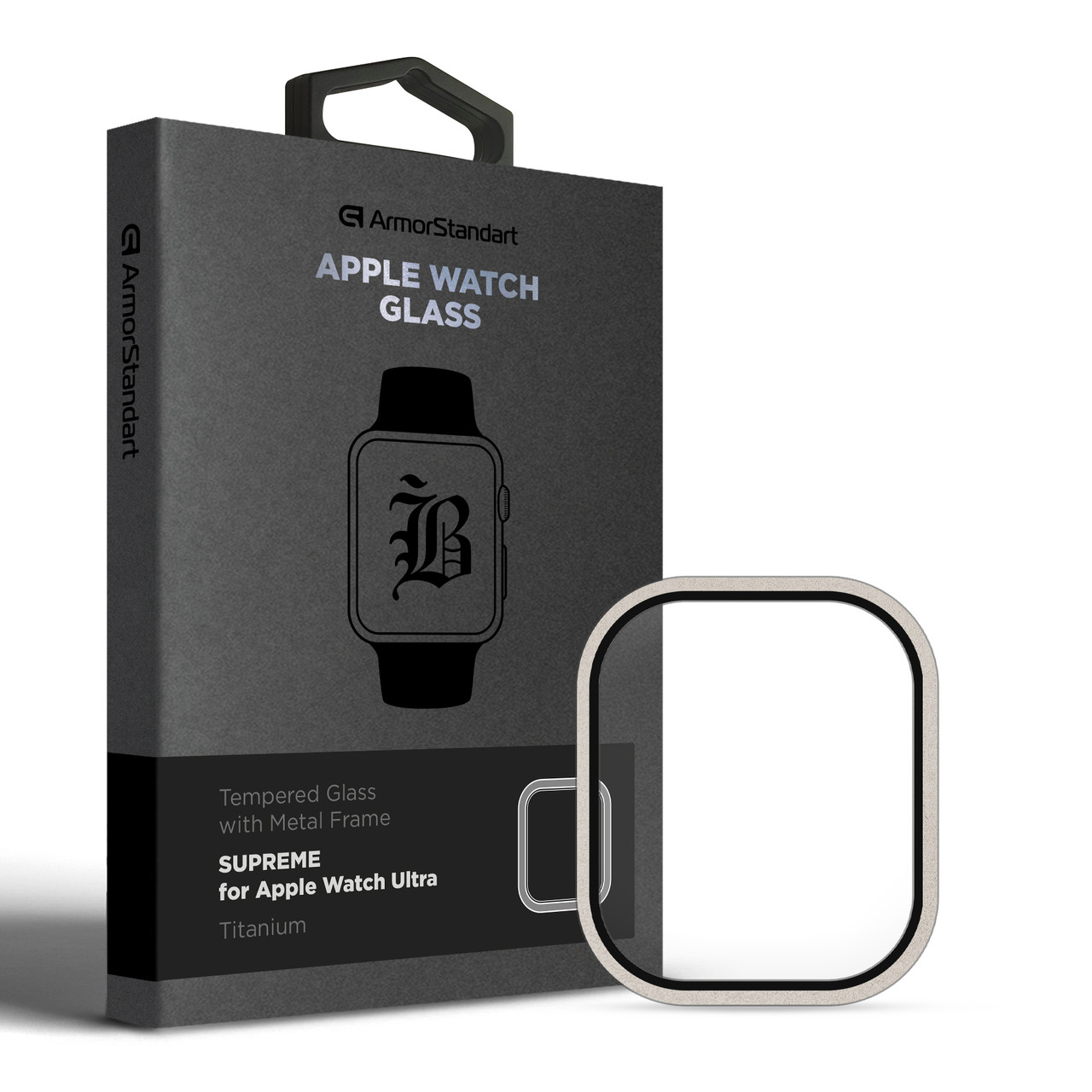 Захисне скло ArmorStandart Supreme BI Metal Frame для Apple Watch Ultra 49 mm Titanium (ARM78298)