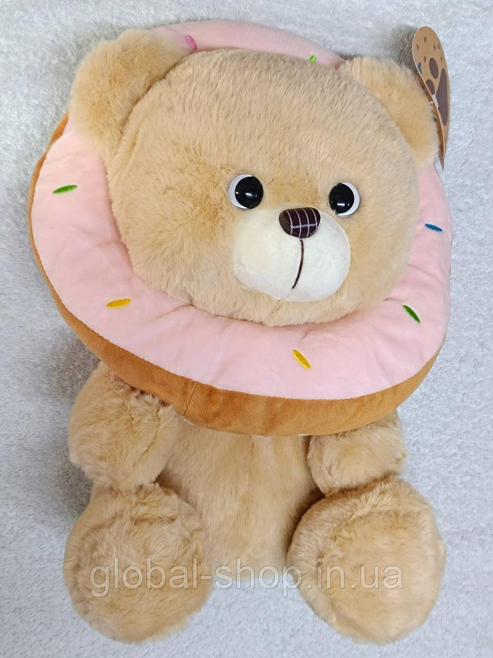 М'яка іграшка ведмедик у пончику 30 см