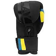 Боксерські рукавиці PowerPlay 3021 Ukraine Чорні 12 унцій, фото 3