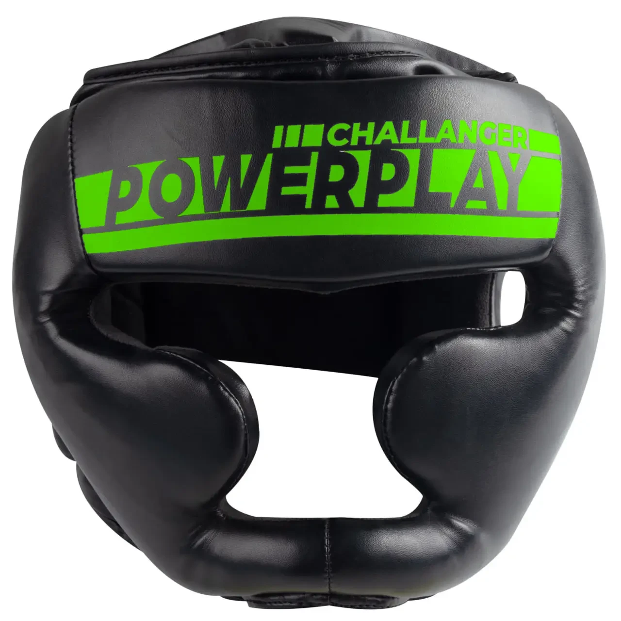 Боксерський шолом тренувальний PowerPlay 3048 Чорно-Зелений XL