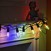 Гірлянда вулична ретро-світлодіодна S14 10 LED ламп 5 м IP44 мультиколор E27, фото 4