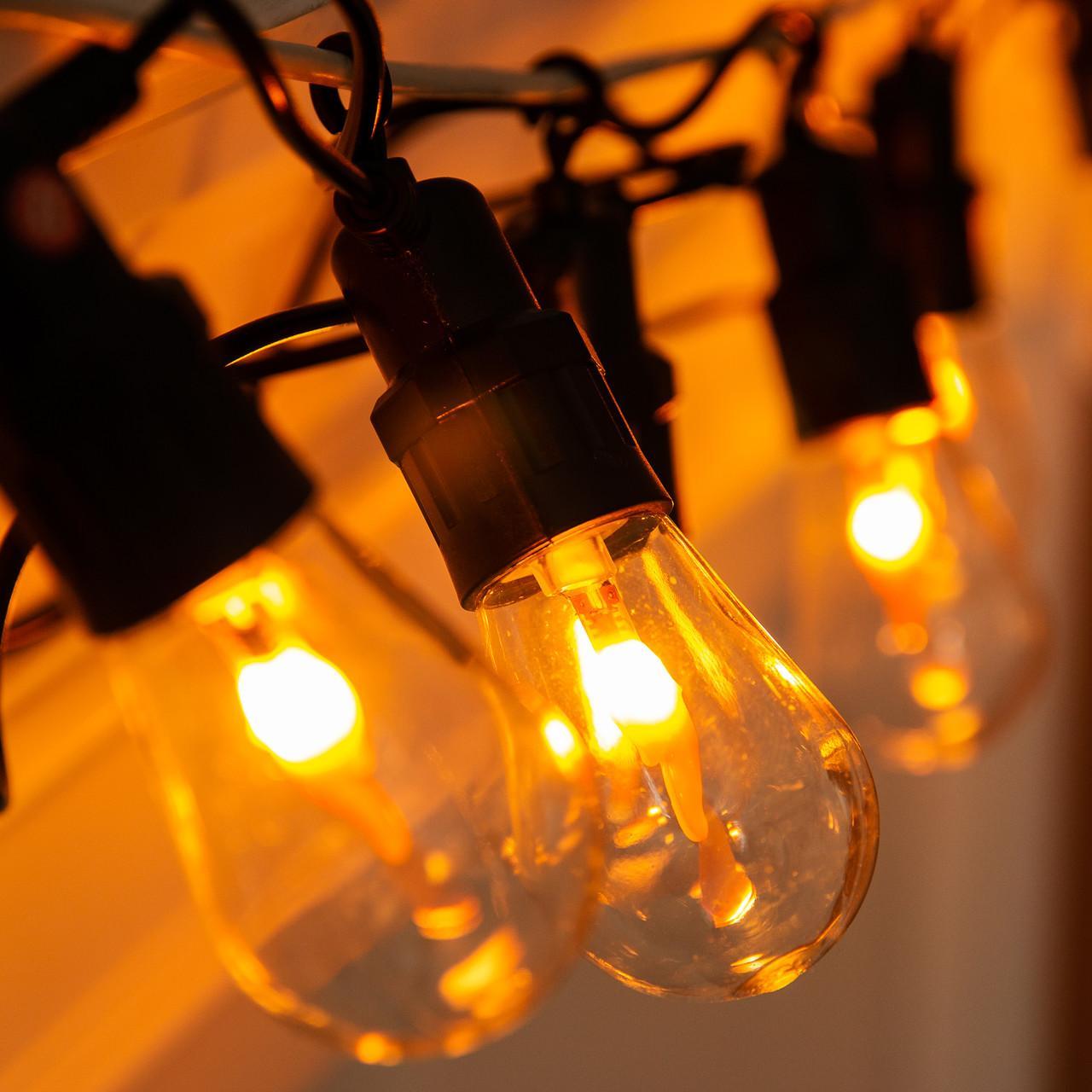 Вулична гірлянда ретро 10 LED ламп 5 м IP44 водонепроникна для саду та інтер'єру E27 220 В, фото 1