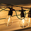 Вулична ретрогірлянда 10 LED ламп 5 м IP43 жовта для саду та кафе, фото 9
