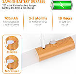 Birnetek® 2 x світлодіодні настінні світильники, внутрішній нічник з датчиком руху, що перезаряджаються через USB, фото 4