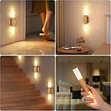 Birnetek® 2 x світлодіодні настінні світильники, внутрішній нічник з датчиком руху, що перезаряджаються через USB, фото 6