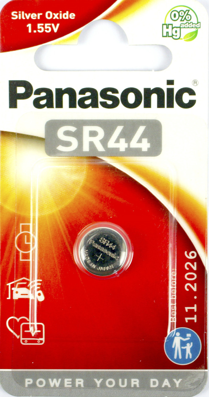 Батарейка Panasonic Silver Oxide №SR-44/1bl(10)(12), фото 1