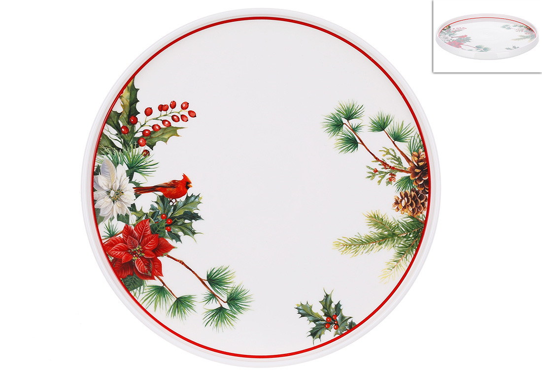 Тарілка порцелян. "Christmas" 25см №K081/Bonadi/(6)(24), фото 1