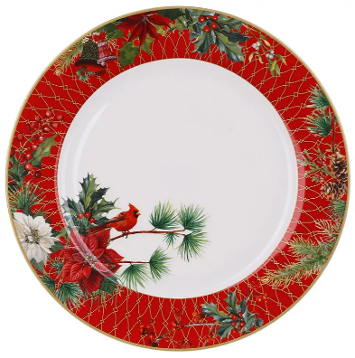 Тарілка обідня порцелян. "Christmas" 27см №K079/Bonadi/(3)(24), фото 1