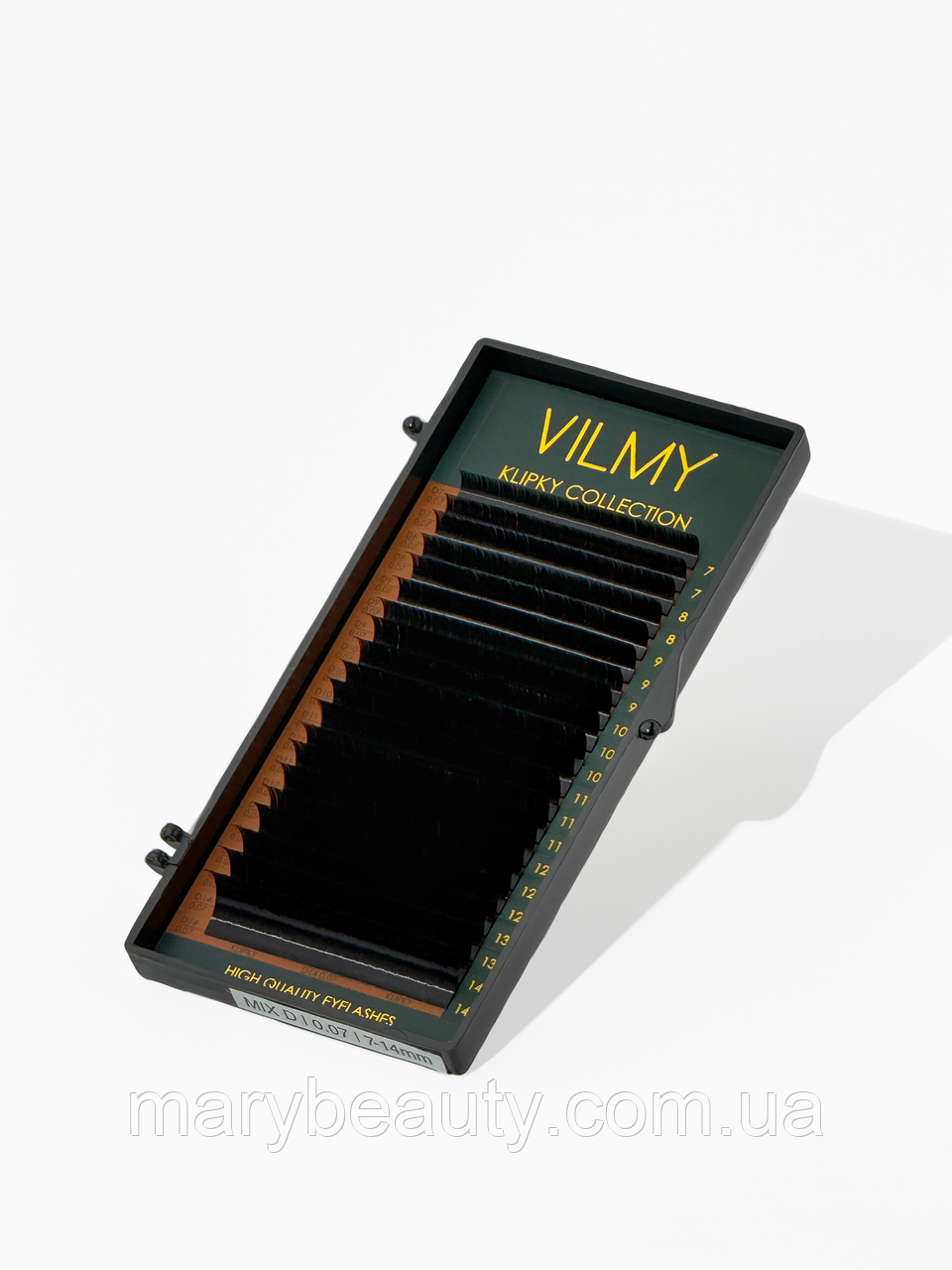 Вії чорні 20 ліній VILMY KLIPKY mix B 0.10 5-12, фото 1