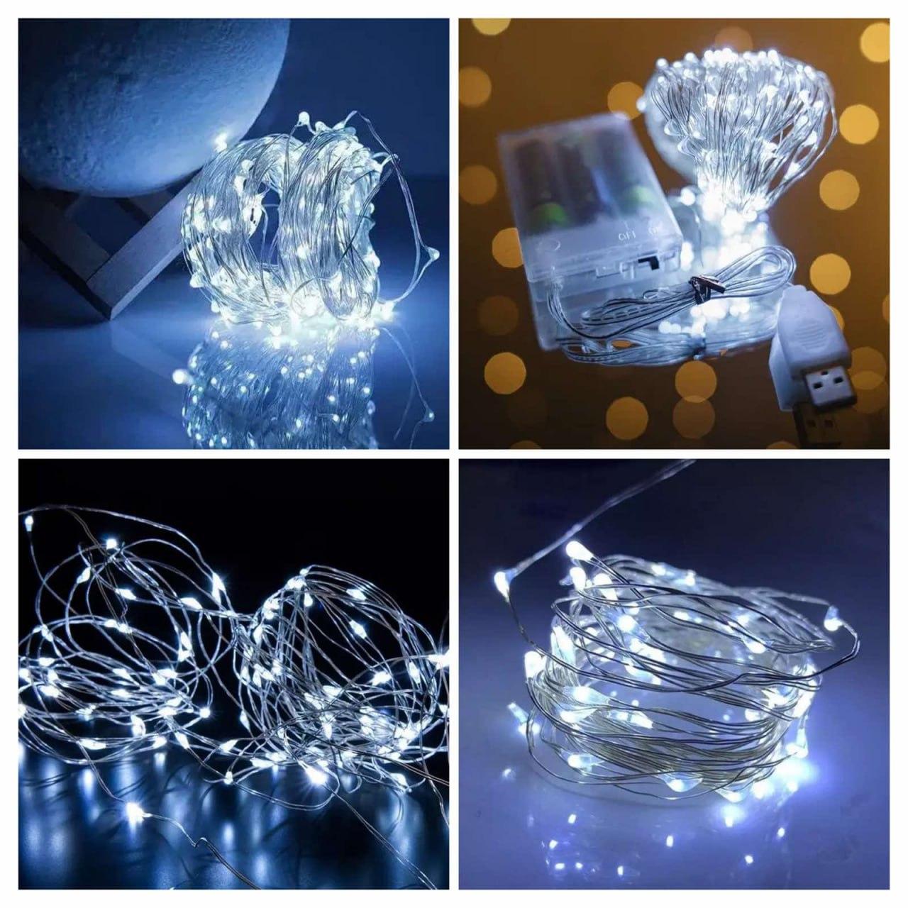 Гірлянда світлодіодна "Ніть LTL" 5 м 50 Led холодний білий на батарейках і USB