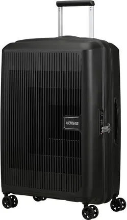 Валіза Walizka średnia poszerzana American Tourister AeroStep - black