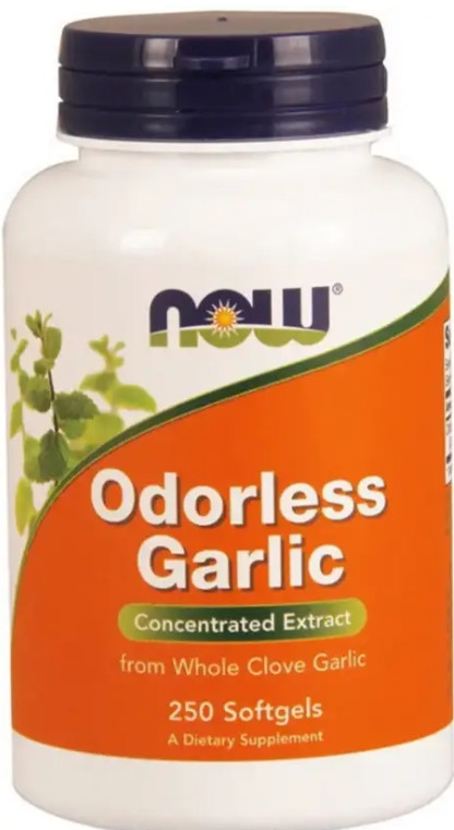 Екстракт часникового масла NOW Foods Odorless Garlic 250 гел капс