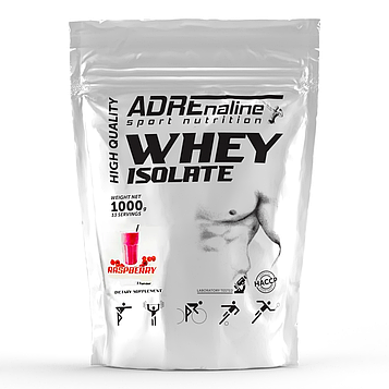 Ізолят Adrenaline Sport Nutrition Isolate 1000 g Малиновий йогурт