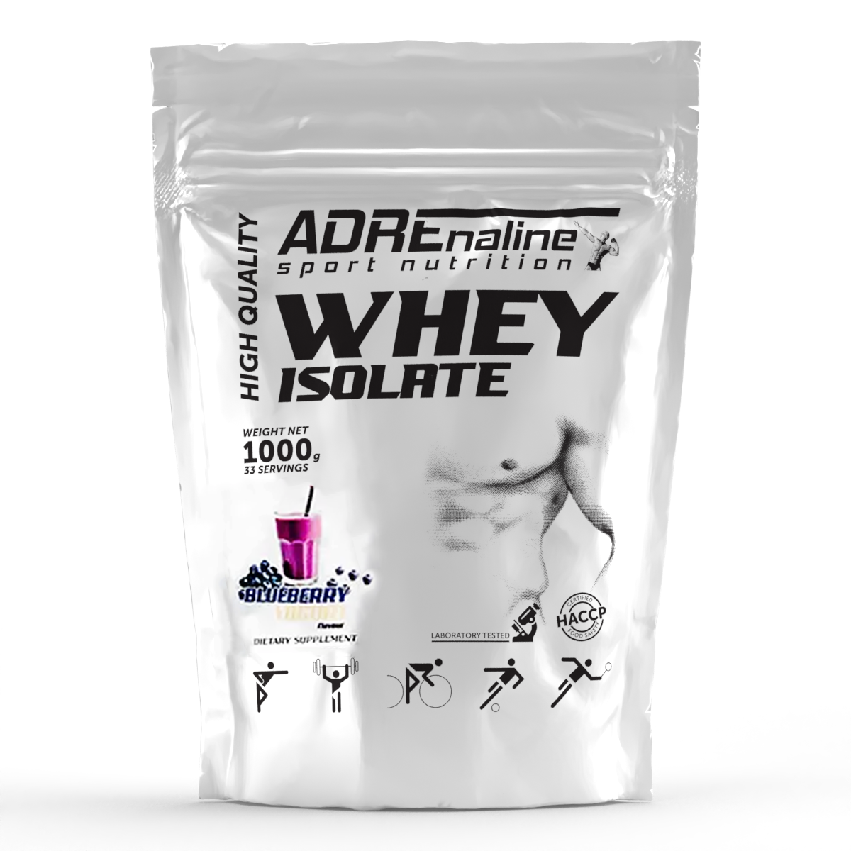 Ізолят Adrenaline Sport Nutrition Isolate 1000 g Чорничний йогурт