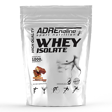 Ізолят Adrenaline Sport Nutrition Isolate 1000 g Карамель горіх