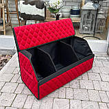 Органайзер у багажник, червоний велюр, 65 см, органайзер в авто, фото 4