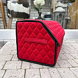 Органайзер у багажник, червоний велюр, 65 см, органайзер в авто, фото 3