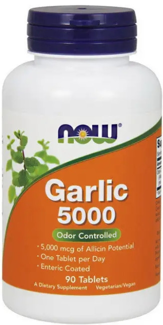 Екстракт часнику без запаху NOW Foods Garlic 90 таб, фото 1