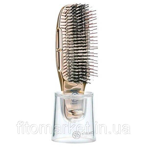 Японська розчіска для волосся Scalp Brush World Premium Short (шампань золото)