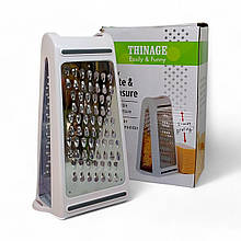 Тертка THINAGE 2-Way з нержавіючої сталі 2-стороння конус біла з контейнером