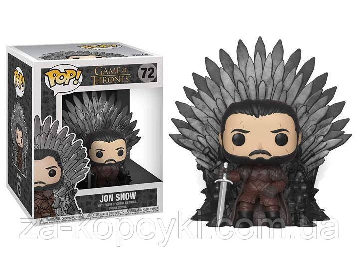 Колекційна фігурка Funko POP Game of Thrones - Jon Snow Sitting On Iron Throne Фанк Джон Сноу на залізному троні №72