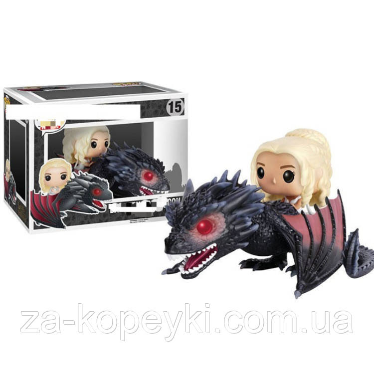 Колекційна фігурка Funko POP Game of Thrones Гра Престолів Daenerys Targaryen On Dragon Дейенеріс Таргаріен на Драконі №15